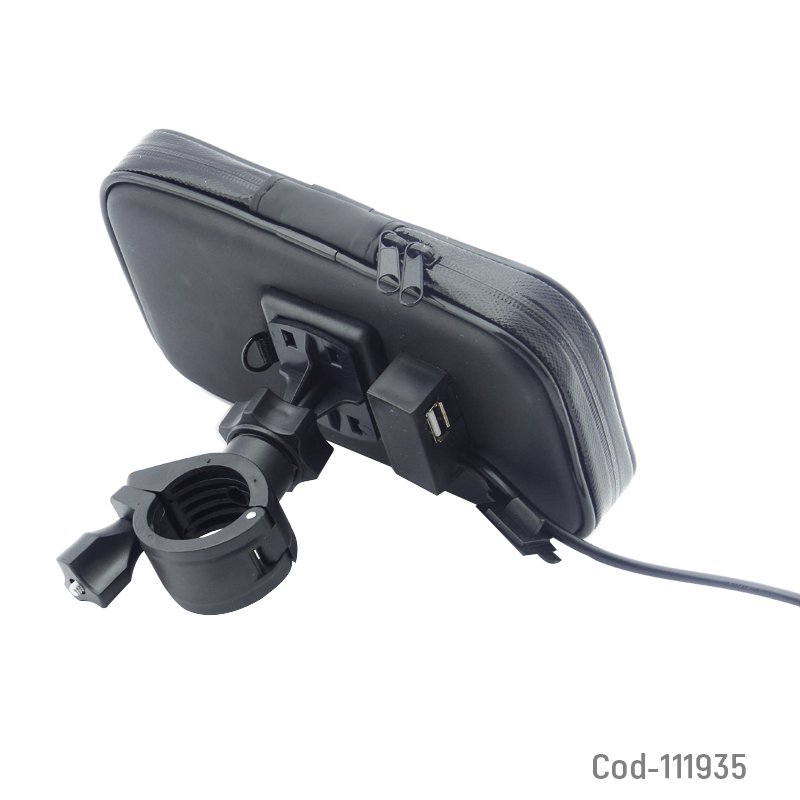 Porta smartphone con usb de carga, para moto, hasta 6,3”, impermeable. mayorista — imagen 3