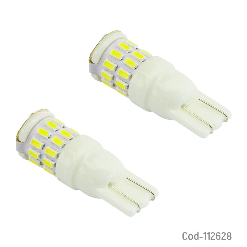 Luces de 30 led t-10, lluz blanca de ceramica, 12v, dezzer, set x 2. - pack de 10 unidades mayorista — imagen 2