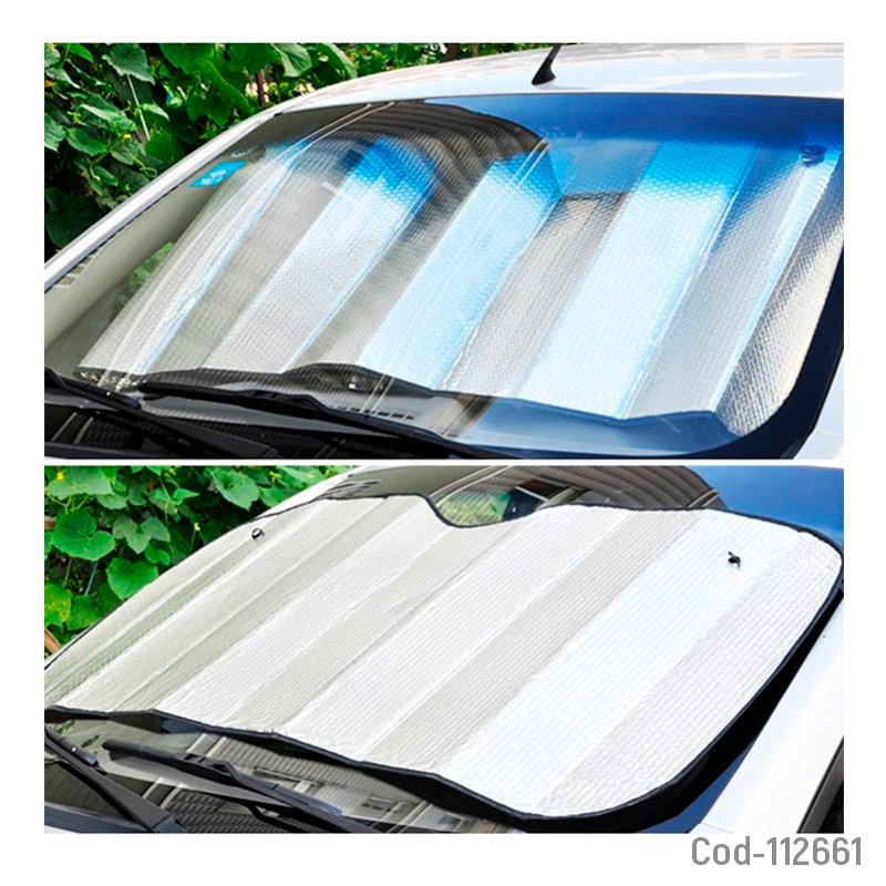Parasol reflectante de 140 x 70cm, p/parabrisas de auto. en bolsa. - pack de 10 unidades mayorista — imagen 2