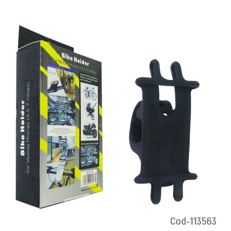 Porta smartphone para bicicleta, de silicona, hasta 7”. en caja. - pack de 10 unidades mayorista — imagen 3
