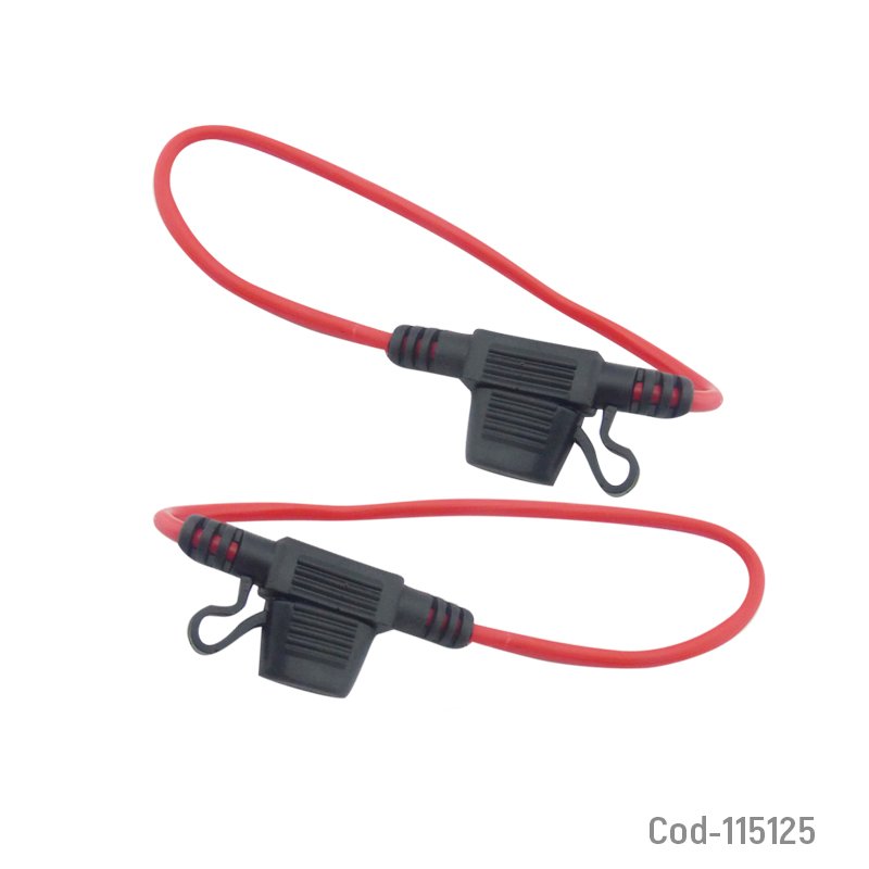 Porta fusibles con cable 12 volt, set x 2. - pack de 10 unidades mayorista — imagen 2