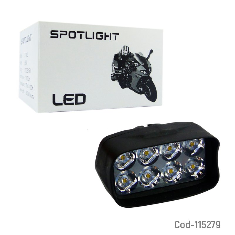Neblinero led para moto, 8 led, 12volt. en caja. - pack de 10 unidades mayorista — imagen 4