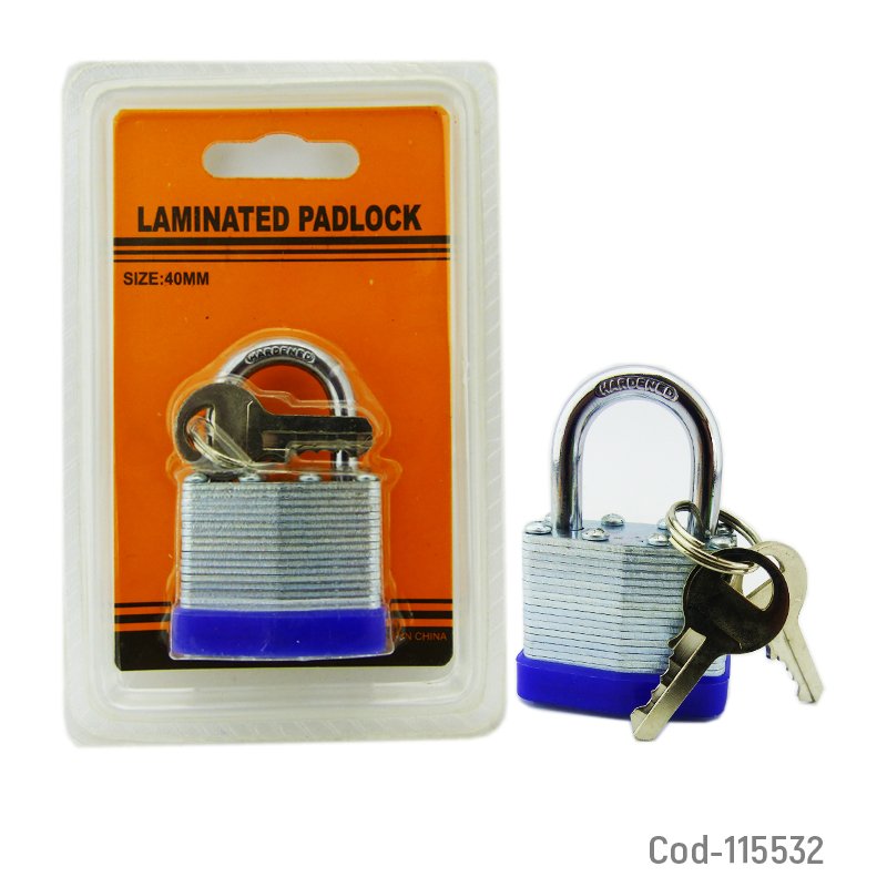 Candado laminado de 40mm - pack de 10 unidades mayorista — imagen 2