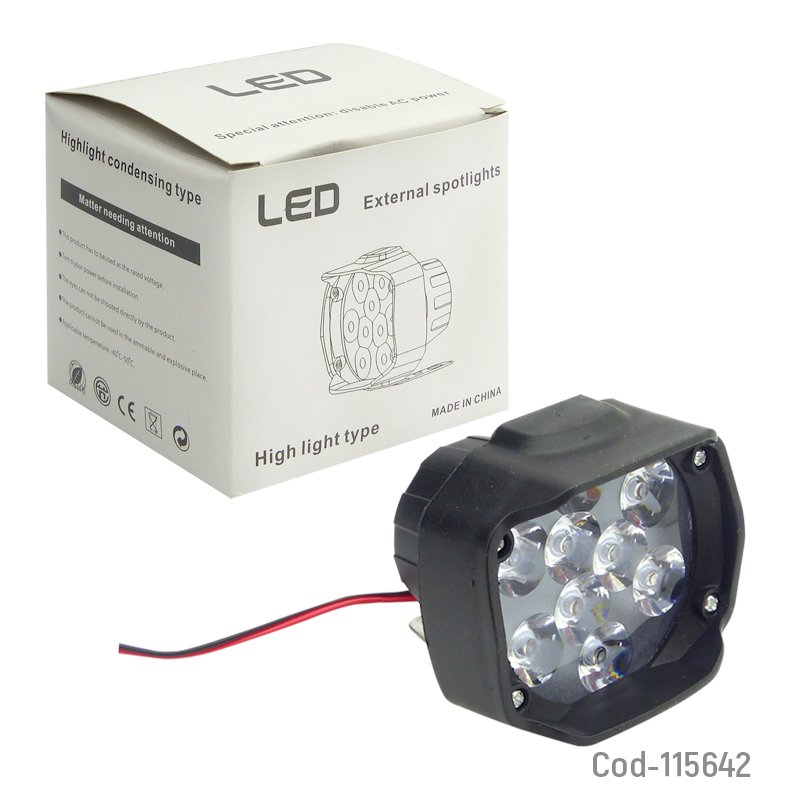 Neblinero 9 led 12volt, para moto. en caja. - pack de 10 unidades mayorista — imagen 4