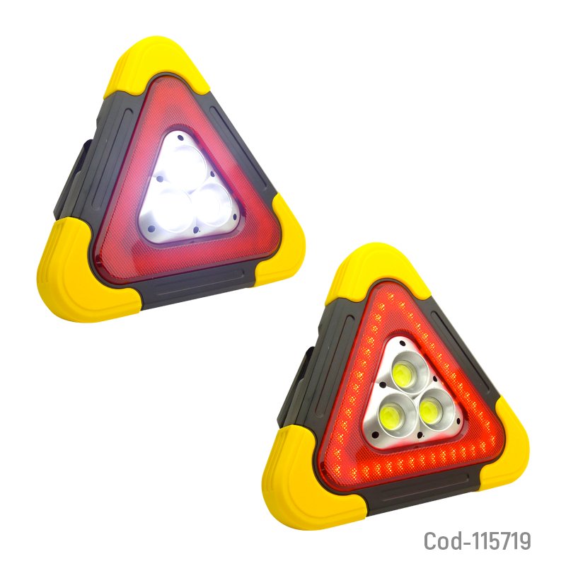 Triangulo led solar, hb-7709 3 led+baliza mayorista — imagen 3