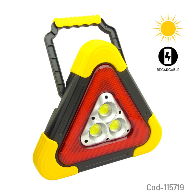 Triangulo led solar, hb-7709 3 led+baliza mayorista — imagen 4