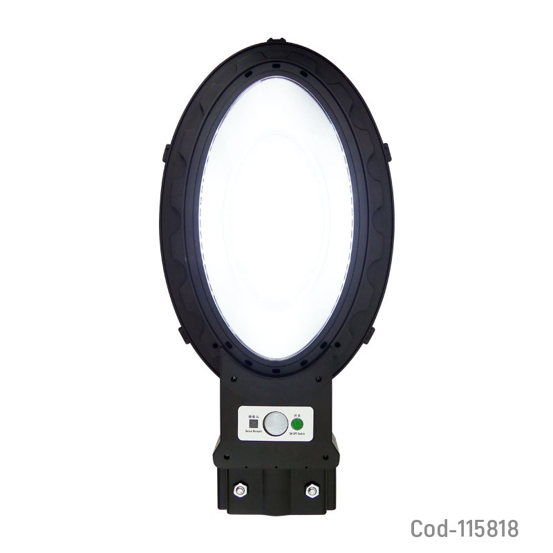 Foco solar 90led, 80 watt, ovalado, con control y tubo. en caja. mayorista — imagen 3