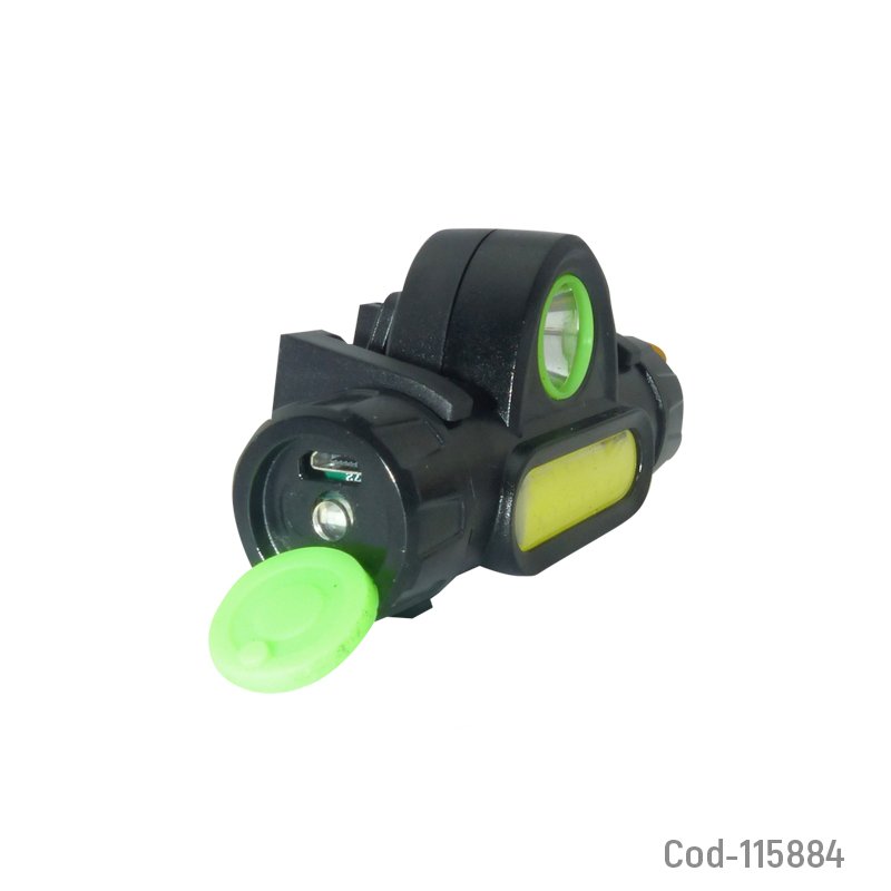 Luz led bici y minero, duo1+1 cob, recargable, con iman. mayorista — imagen 3