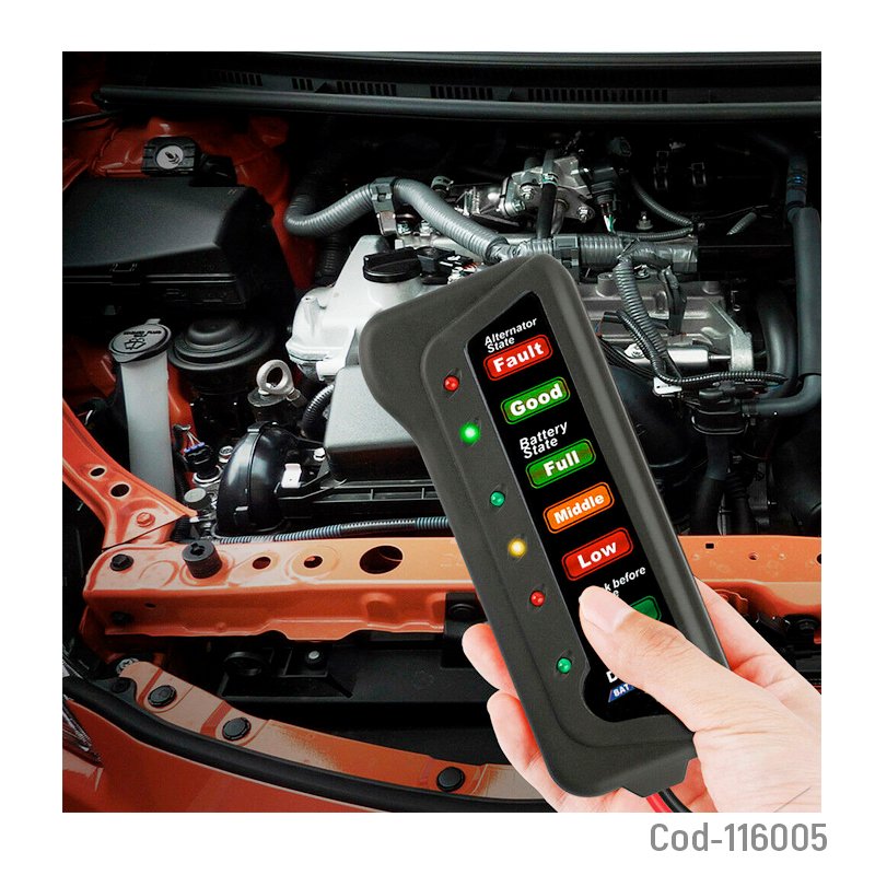 Tester para bateria 12v, ideal auto, moto y otros. en blister. mayorista — imagen 2
