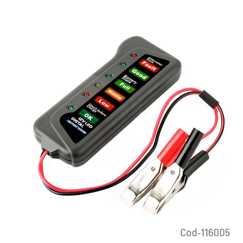 Tester para bateria 12v, ideal auto, moto y otros. en blister. mayorista — imagen 3