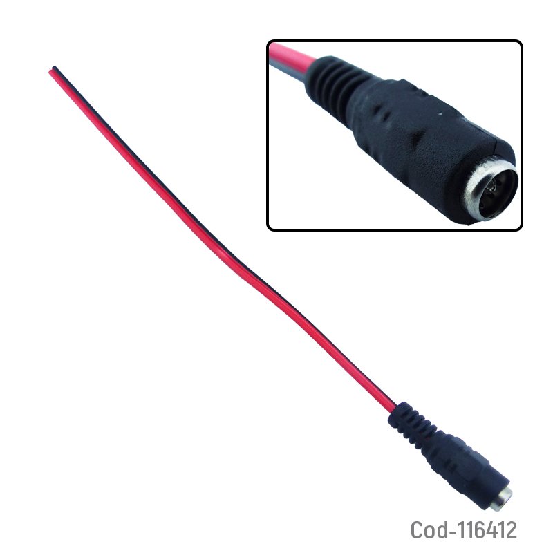 Conector hembra dc con cable, 12 volt para panel solar. - pack de 100 unidades mayorista — imagen 2