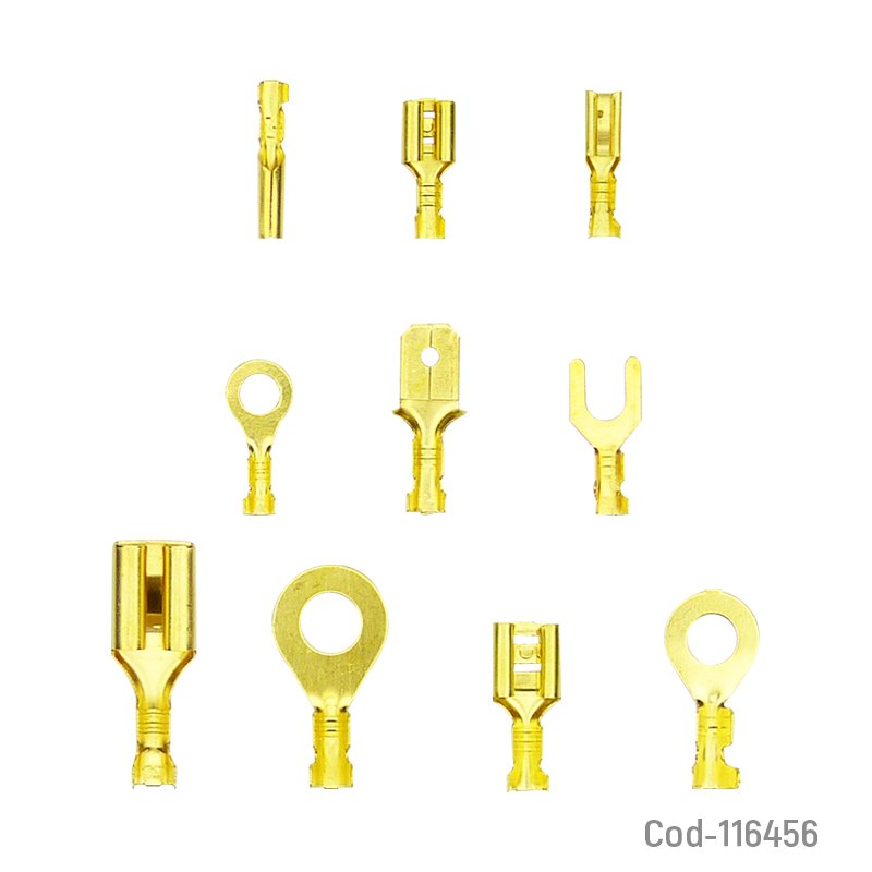 Kit X100 Aprox. Terminales Faston Surtidos - Pack de 10 unidades 12,9cm x 6,7cm x 2,1cm por mayor en Chile