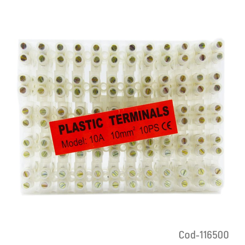 Regleta pvc 10 mm, 10 amper, x 10 piezas. mayorista — imagen 2