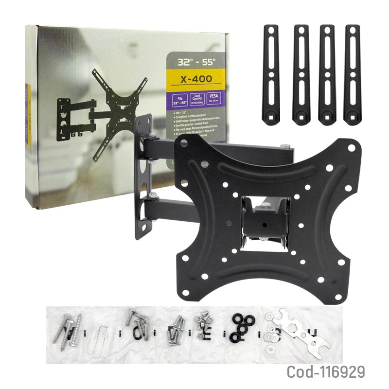 Soporte tv 32”-55” con brazo, hasta 22 kilos maximo. en caja. mayorista — imagen 3