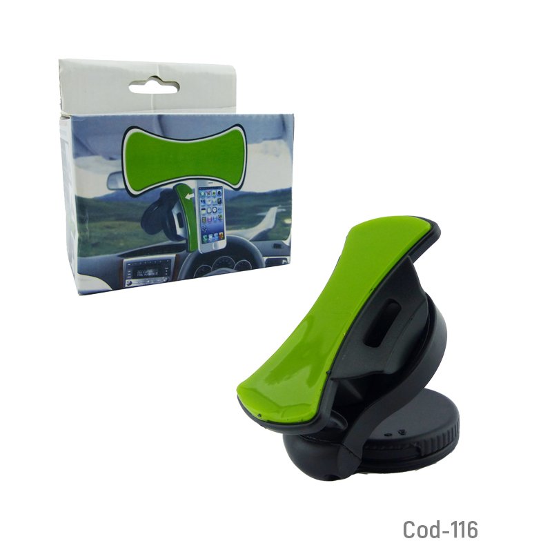 Porta smartphone redondo, con silicona verde y grips. - pack de 20 unidades mayorista — imagen 3
