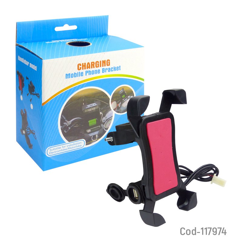 Porta smartphone con usb de carga para moto - pack de 10 unidades mayorista — imagen 4