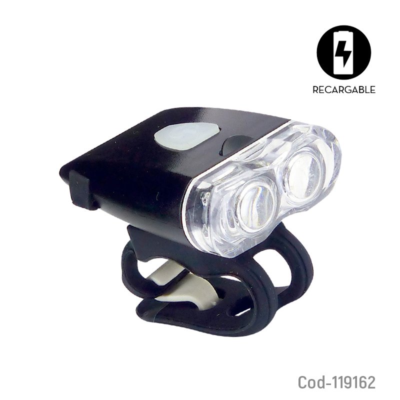 Luz blanca 2 led recargable para bicicleta, hyd-008 mayorista — imagen 3