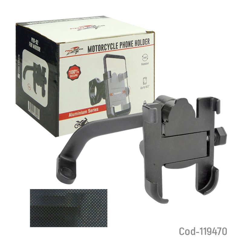 Porta smartphone para retrovisor de moto, marca probiker mayorista — imagen 4