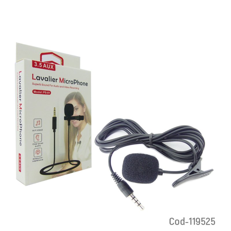 Microfono solapa, para smartphone plug 3.5mm, tiktok, youtube. - pack de 10 unidades mayorista — imagen 3