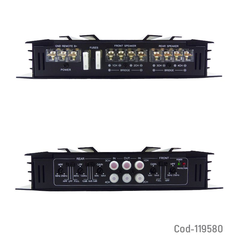 Amplificador 5800 watt, 4 canales, para auto, de alta calidad. mayorista — imagen 2