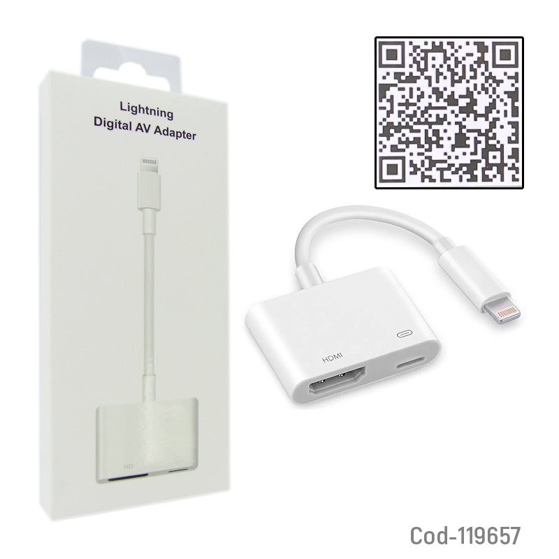 Cable adaptador lightning a hdmi hembra + puerto de carga mayorista — imagen 2