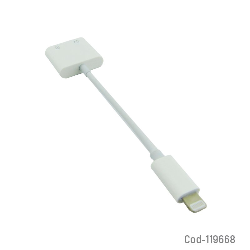 Adaptador con cable lightning para iphone en audio y carga modelo jbc029 mayorista — imagen 2