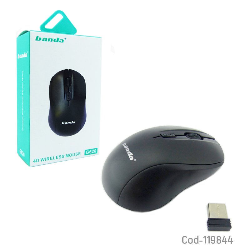 Mouse inalambrico, marca banda, modelo g620. en caja. - pack de 10 unidades mayorista — imagen 3