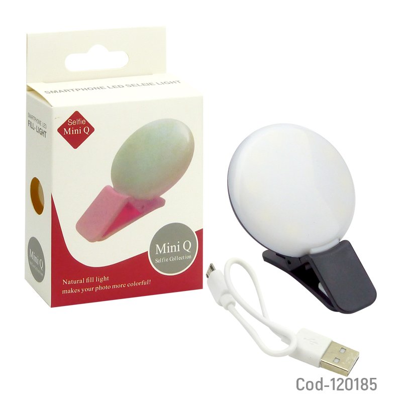 Flash led recargable mini q, para smartphone - pack de 10 unidades mayorista — imagen 4