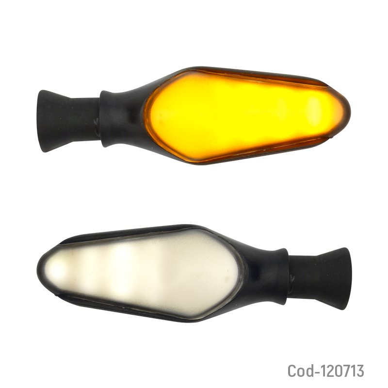 Luces direccionales para moto, amarillo/blanco o amarillo/rojo, con base flexible. mayorista — imagen 3