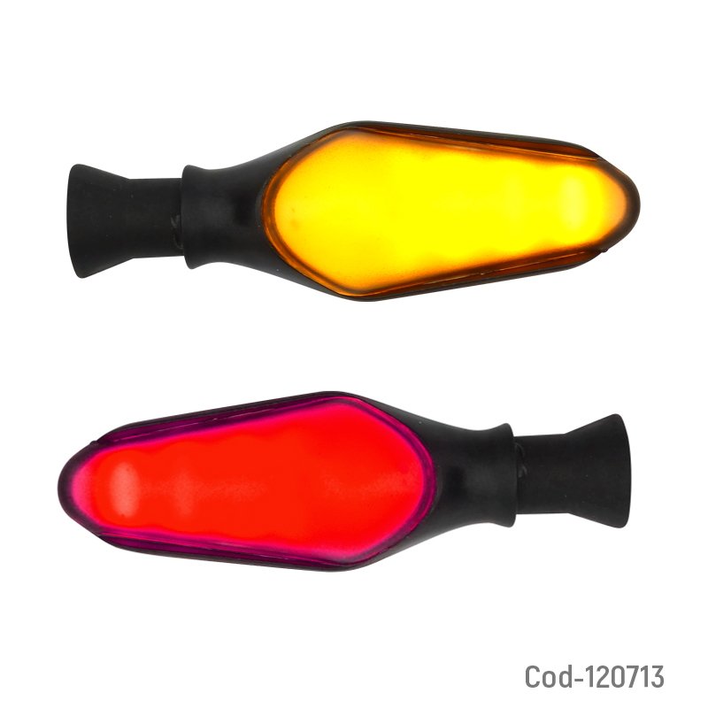 Luces direccionales para moto, amarillo/blanco o amarillo/rojo, con base flexible. mayorista — imagen 4