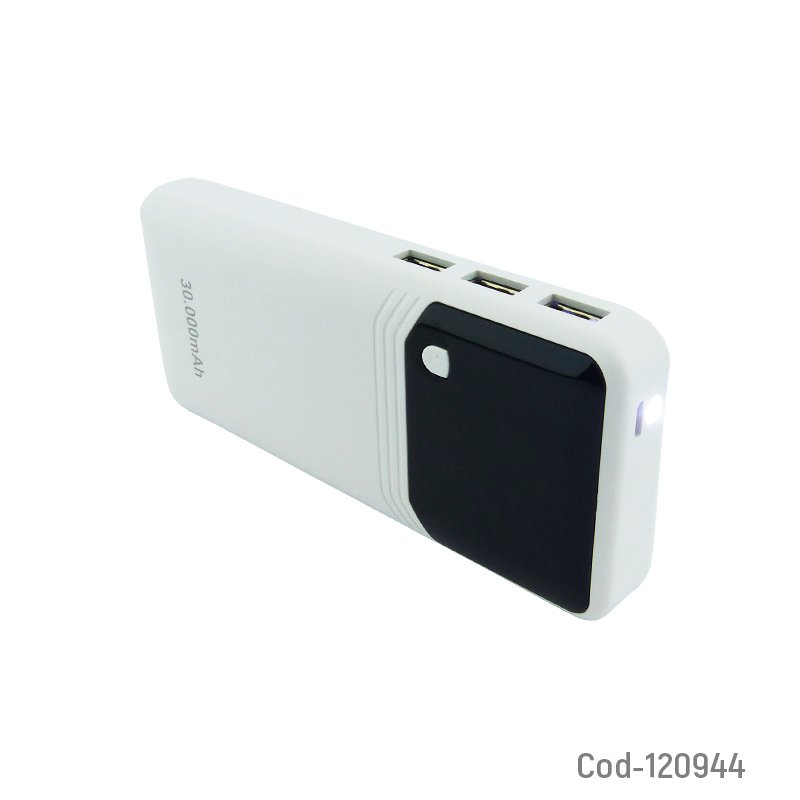Bateria de emergencia 30.000mah 3 usb, con indicador lcd y linterna mayorista — imagen 2