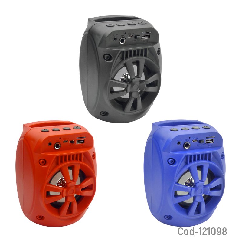 Parlante bluetooth karaoke 3” recargable con usb/tf/aux/6.3mm mayorista — imagen 3