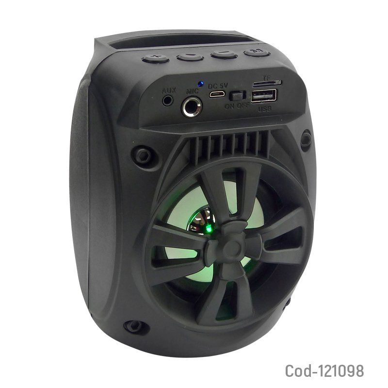 Parlante bluetooth karaoke 3” recargable con usb/tf/aux/6.3mm mayorista — imagen 4