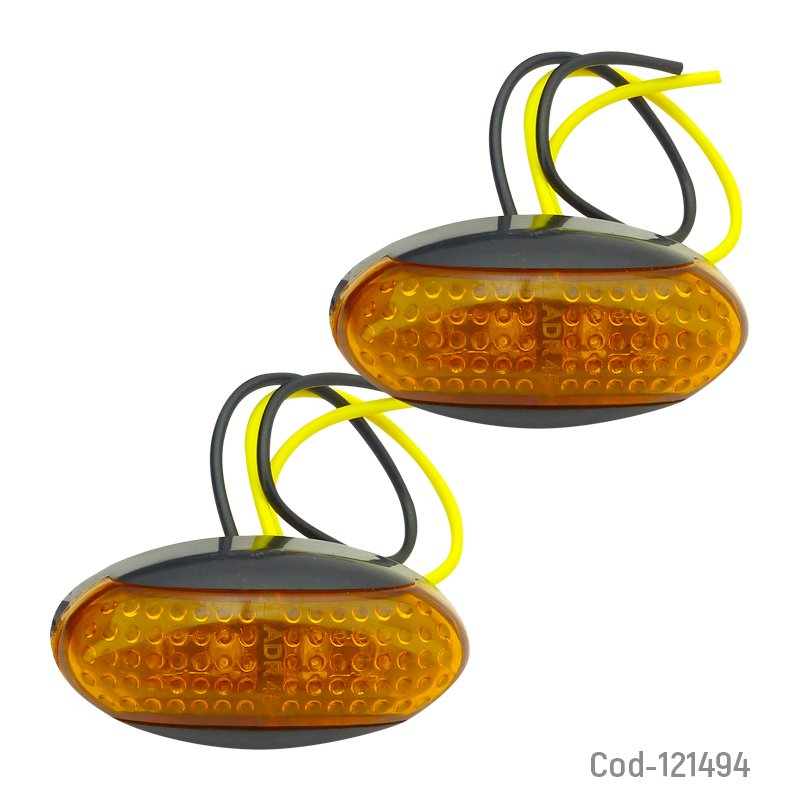 Luz led lateral de 2 led para camion 12/24 volt en blister. mayorista — imagen 2