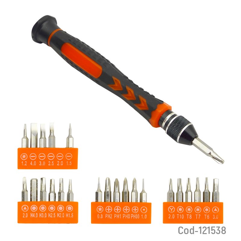 Destornillador multifuncion 28 en 1, marca yindon modelo yd-1021. en caja de pvc. mayorista — imagen 3