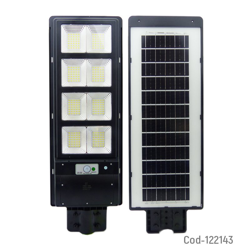 Foco para poste solar, 400 watt, 280 led, 8 placa, pvc, a control remoto. mayorista — imagen 3