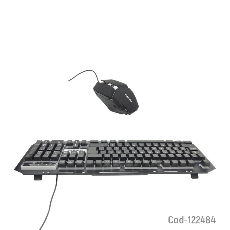 Teclado + mouse gamer usb con luz led. marca banda. mayorista — imagen 2