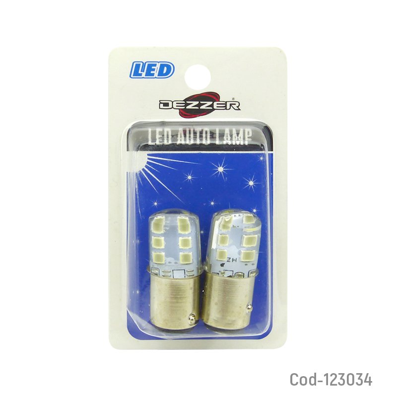 Ampolletas De 12 LED Y 2 Contactos, 24 Volt, Luz Roja Fija, Dezzer Set X 2 1,5cm x 3,6cm x 1,5cm por mayor en Chile