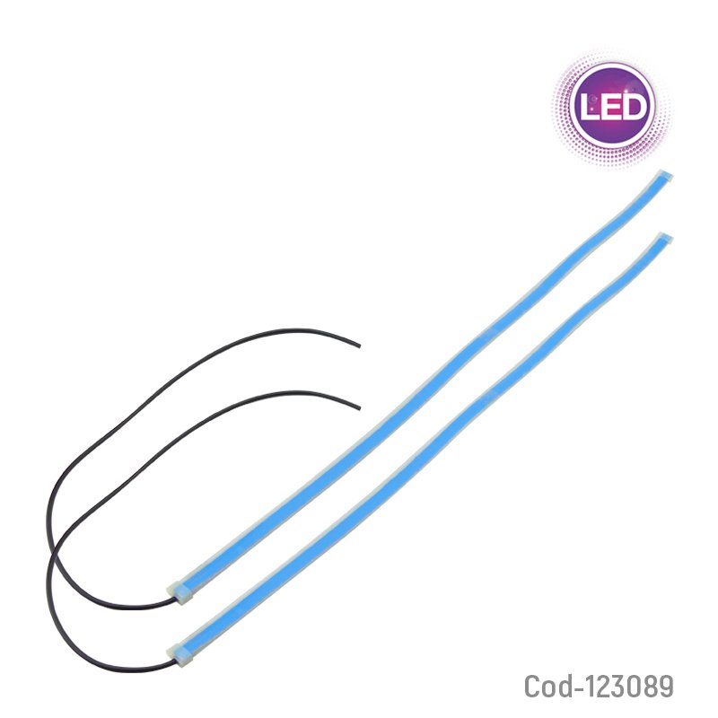 Tiras led de 60cm para focos de auto 12volt, luz ambar/roja. set x2 mayorista — imagen 3