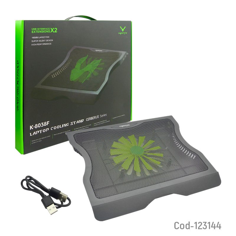 Base de enfriamiento para notebook con 2 usb, modelo k-8038f mayorista — imagen 5