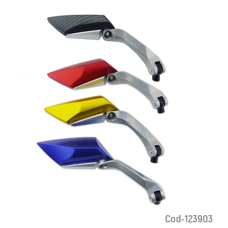 Espejo para moto, metal con hilo 8-10. universal. en colores. mayorista — imagen 3