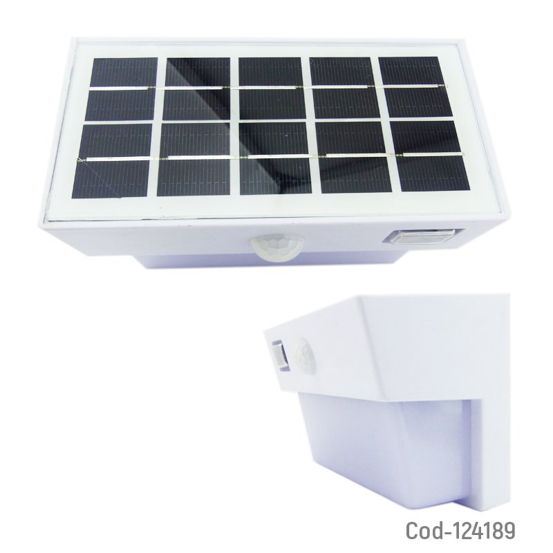 Aplique solar empavonado, recto, para pared. con sensor. mayorista — imagen 2