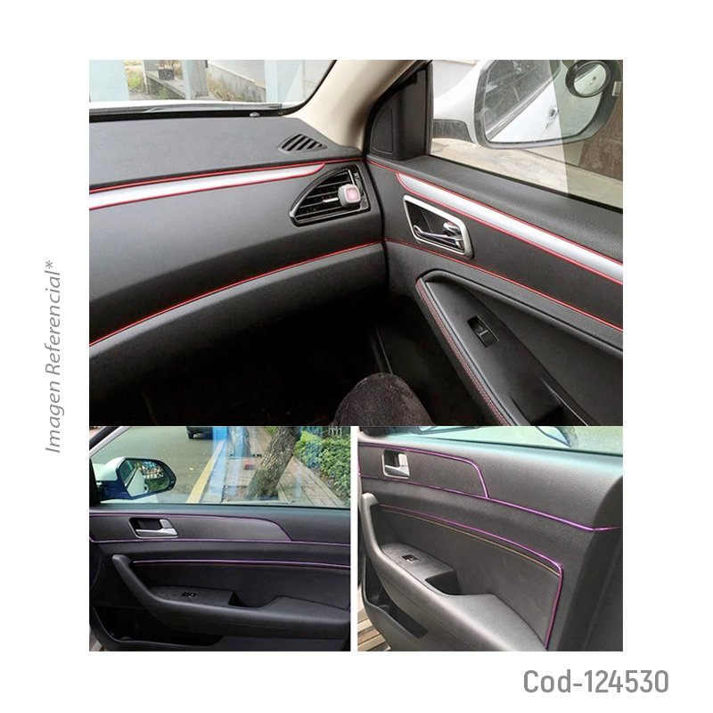 Moldura decorativa de 5 metros para interior de auto. - pack de 10 unidades mayorista — imagen 2
