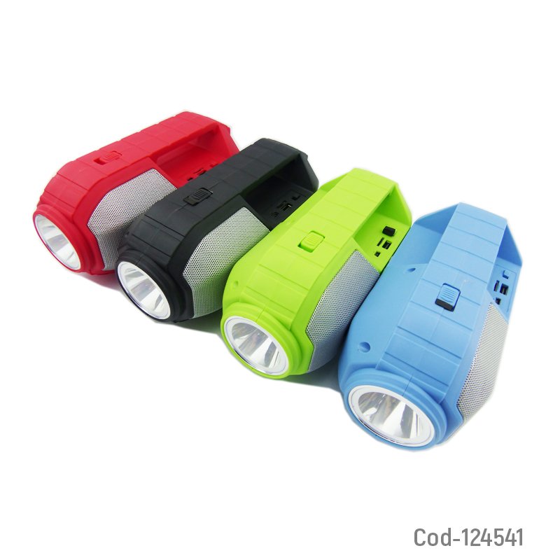 Parlante bluetooth recargable con linterna/fm/usb/tf mayorista — imagen 4