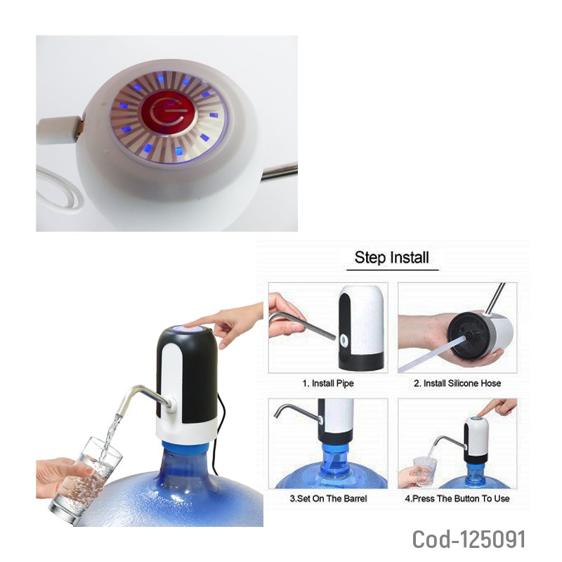Dispensador de agua, usb recargable, automatico. - pack de 10 unidades mayorista — imagen 3