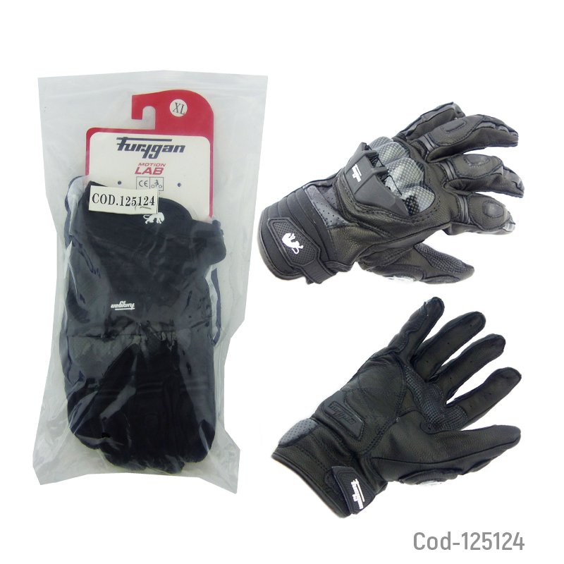 Guante para moto cuero 100%, con protecciones en carbon. furygan, en dos colores. mayorista — imagen 4