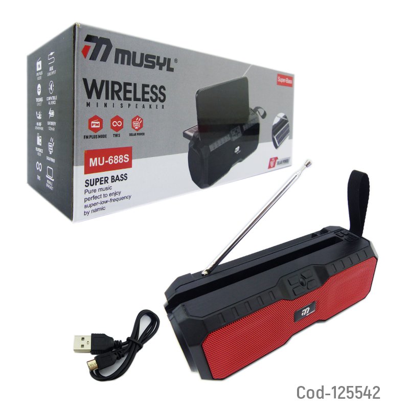 Parlante recargable, bluetooth, solar, usb-tf- fm. colores. mayorista — imagen 4