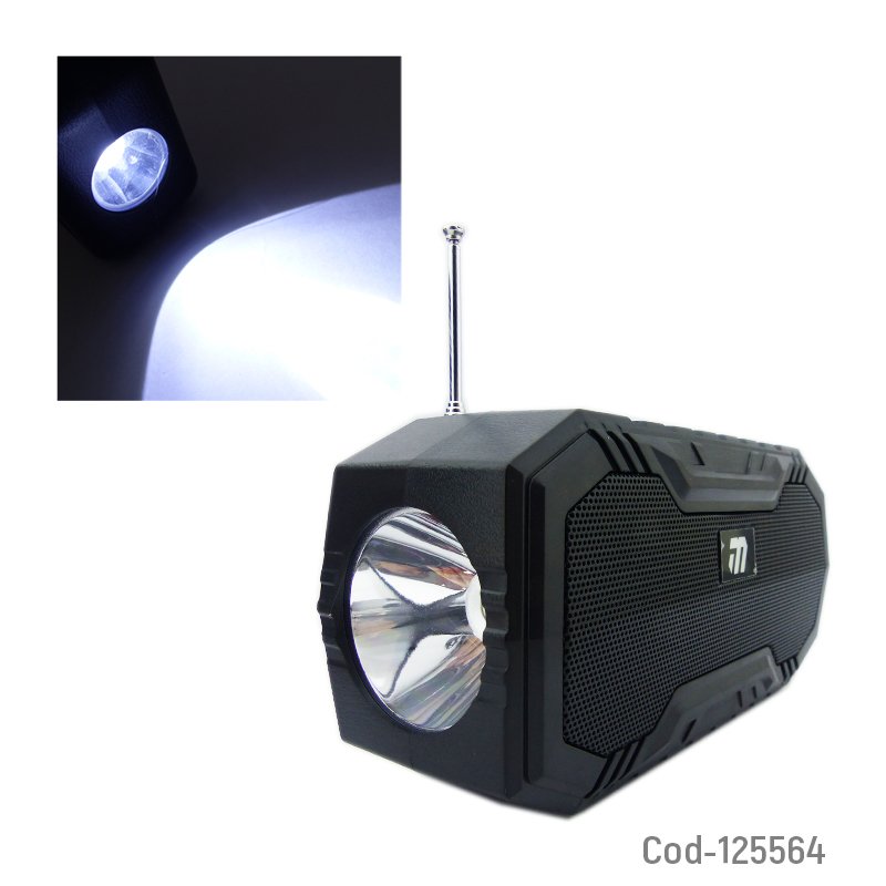 Parlante bluetooth solar recargable con linterna-usb-tf-aux-fm mayorista — imagen 3