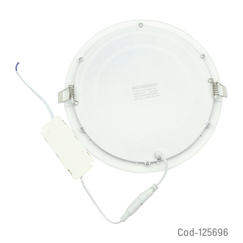 Foco led panel 18 watt, embutido, megabright, luz fria. en caja. - pack de 10 unidades mayorista — imagen 2
