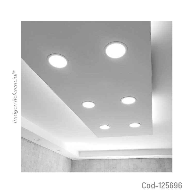 Foco led panel 18 watt, embutido, megabright, luz fria. en caja. - pack de 10 unidades mayorista — imagen 3